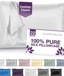 Funda de Almohada 100% Seda Mulberry Park - 22 mommes, Seda