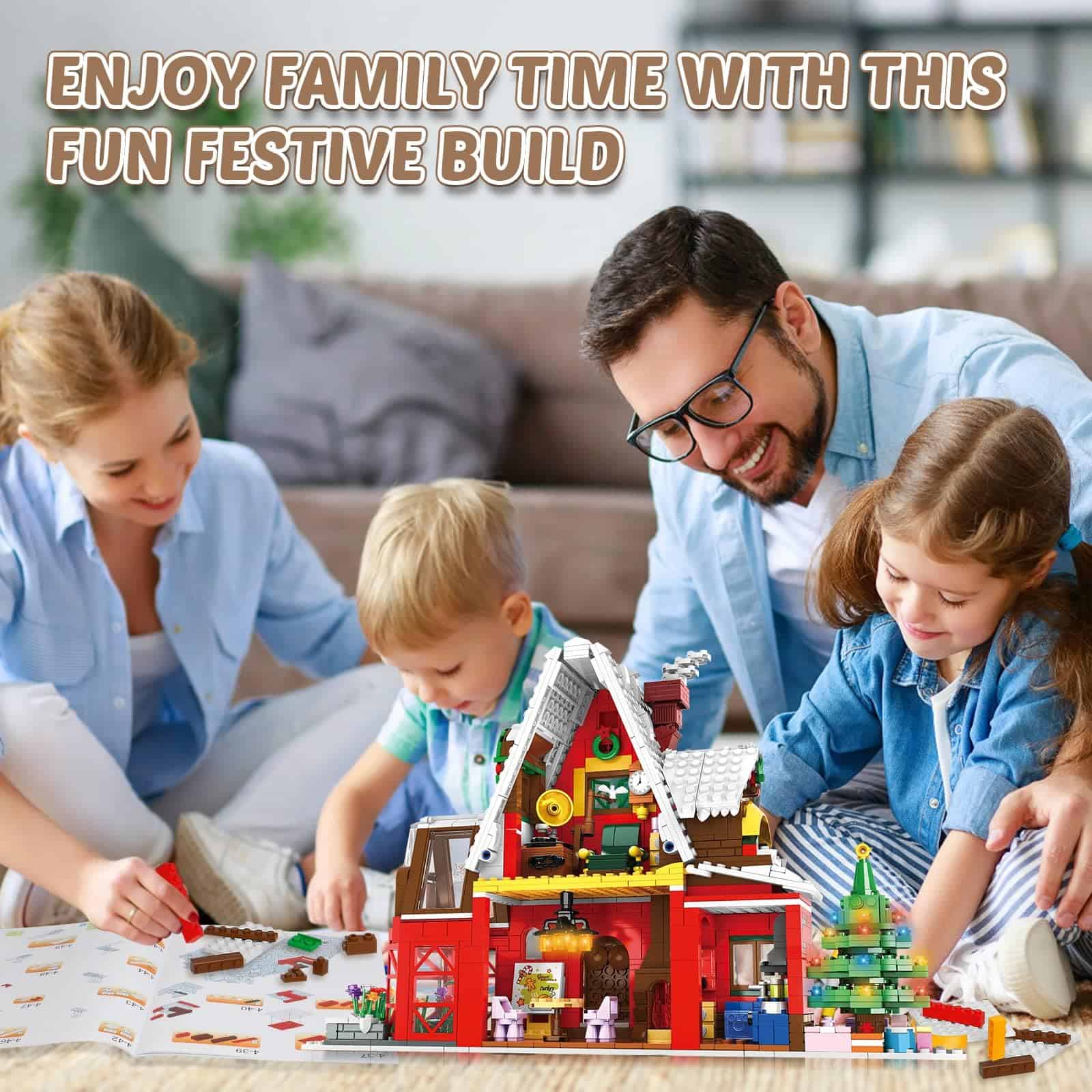 Kit de construcción de la Casa de Jengibre de Santa para - Imagen 6