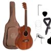 Guitarra Acústica Bamboo 38" Caoba. Kit Completo para