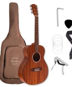 Guitarra Acústica Bamboo 38" Caoba. Kit Completo para