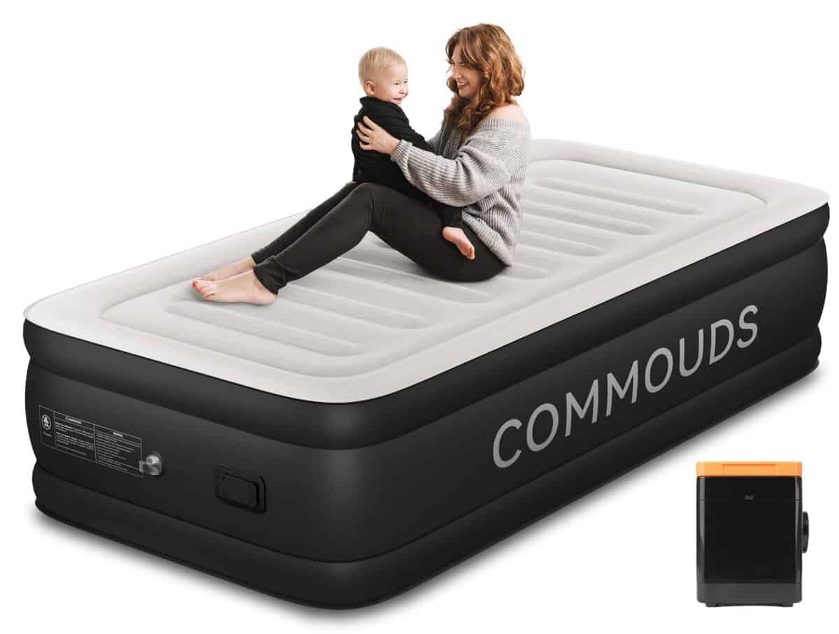 Colchón de Aire COMMOUDS Twin con Bomba Desmontable