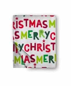 Manta de Navidad Roja y Verde, Polyester 60 x 80 Pulgadas