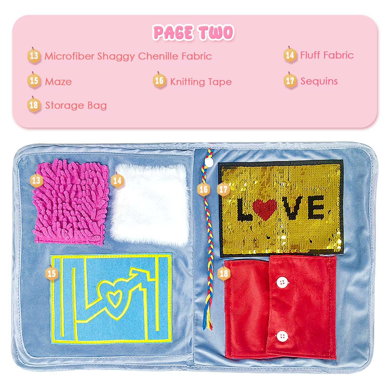 Manta de Fidget para Adultos con Demencia, Actividades para - Imagen 5