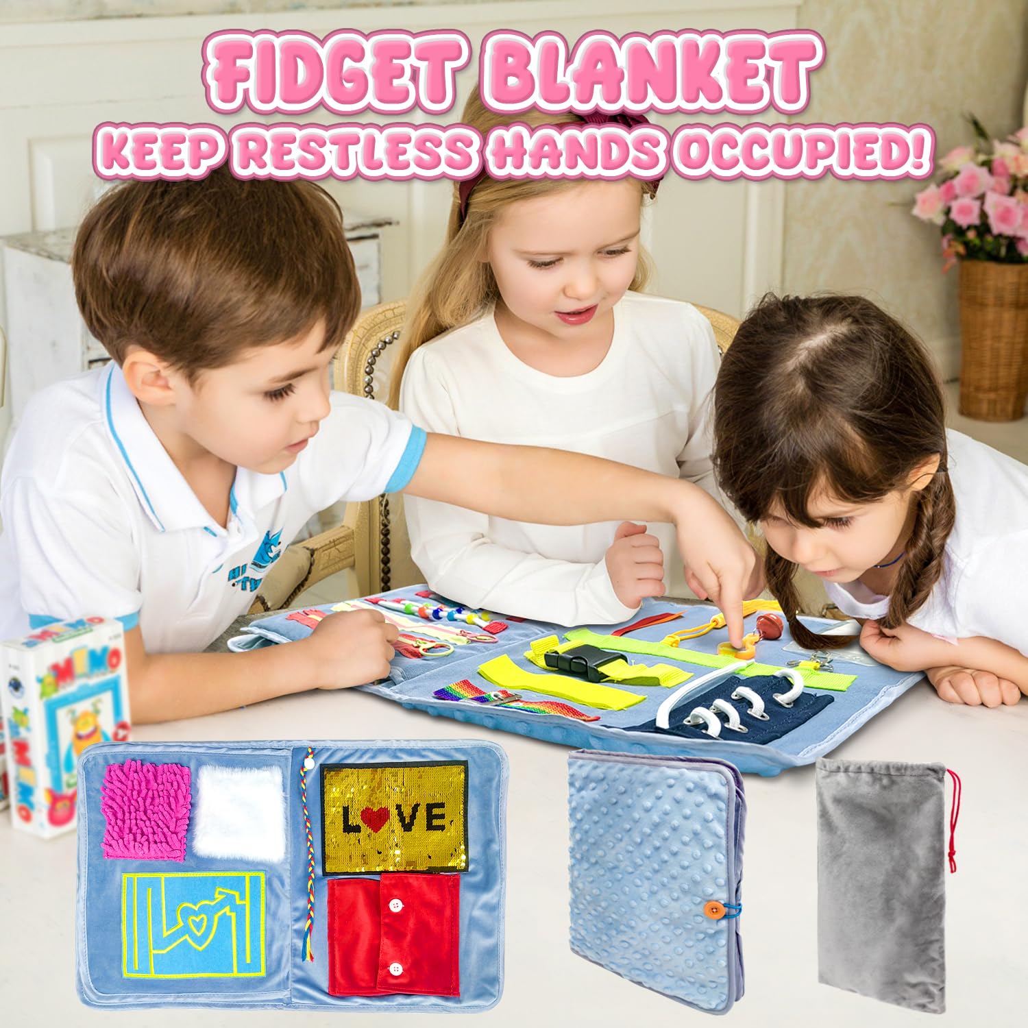 Manta de Fidget para Adultos con Demencia, Actividades para - Imagen 3