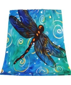 Manta de Polar con Mariposas y Libélulas para Sofá Silla
