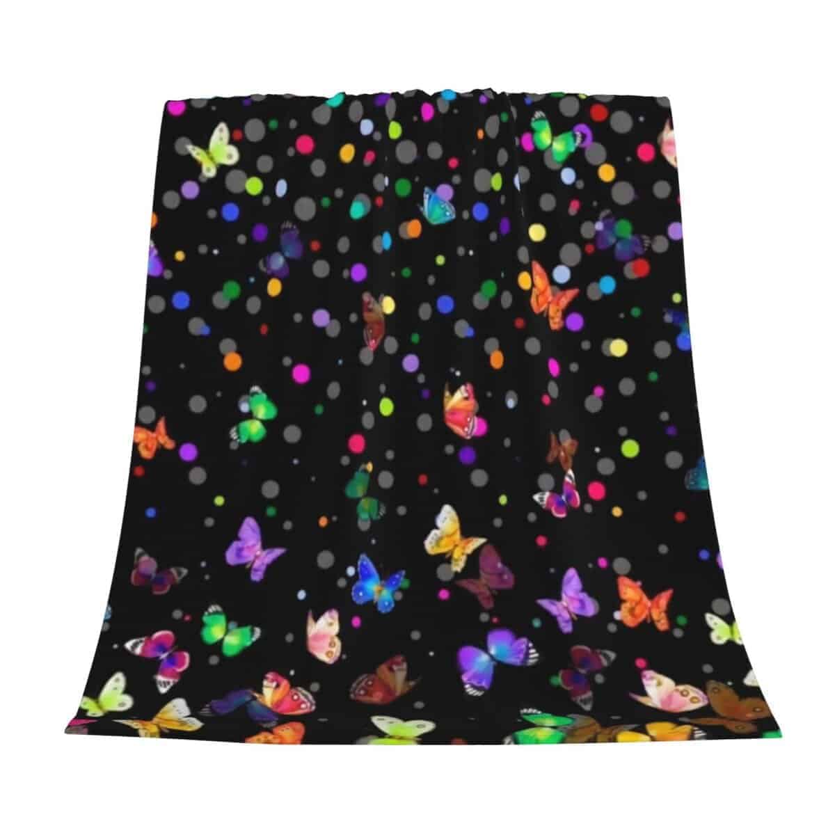 Manta de Lana Polar Mariposa Estrellada para Sofá Silla