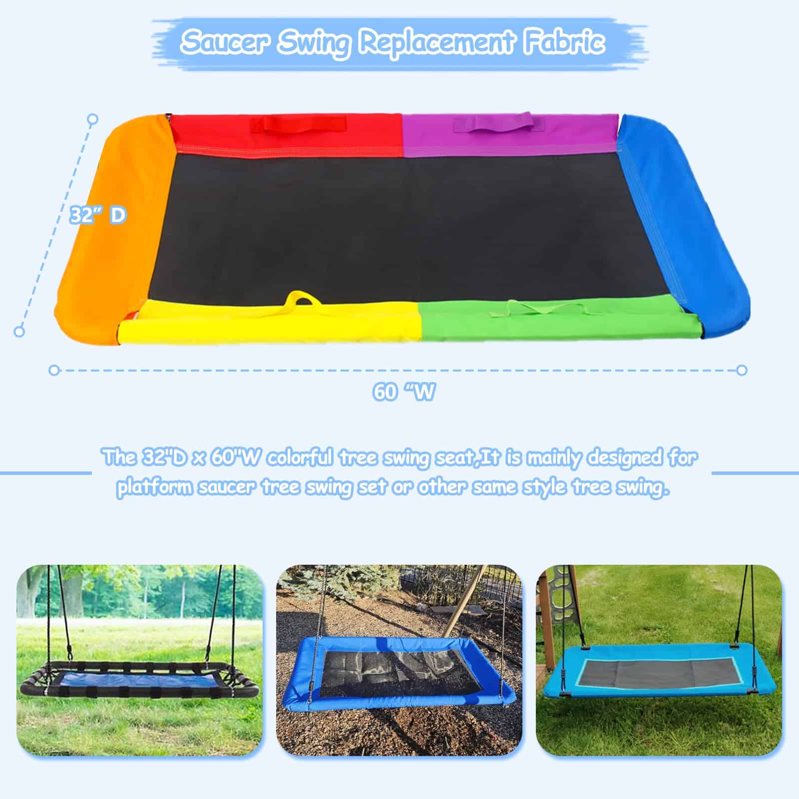 Cubierta de Tela de Repuesto para Columpio de Plataforma - Imagen 4