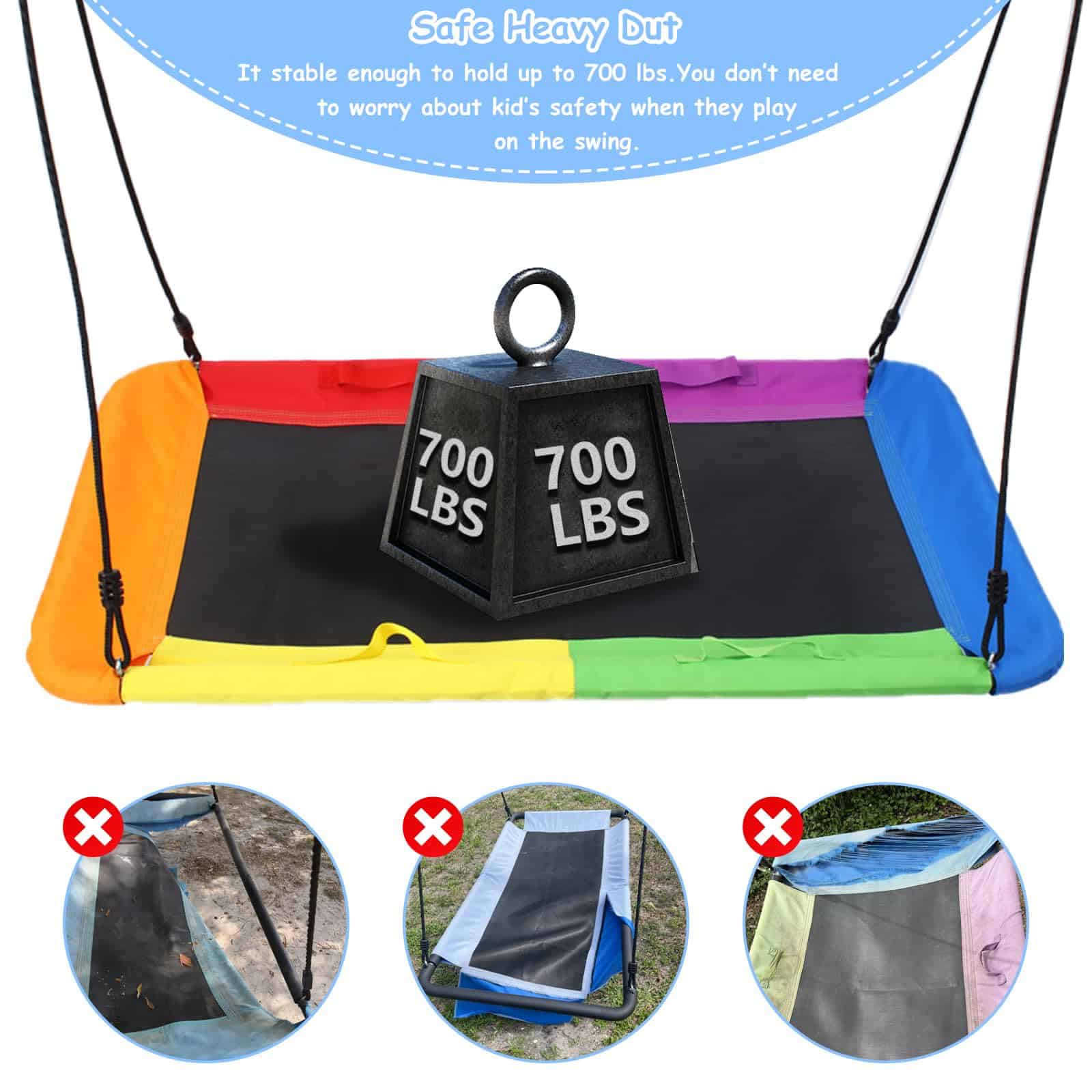 Cubierta de Tela de Repuesto para Columpio de Plataforma - Imagen 3