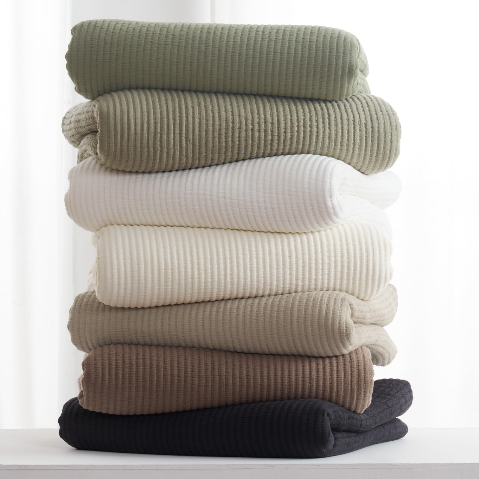 Juego de Colchas de Algodón EVERGRACE Tamaño - Imagen 8