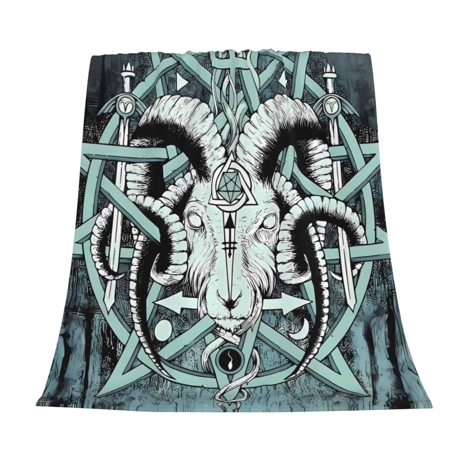 Manta de Felpa Satán y Satánico Satanismo para Sofá Silla