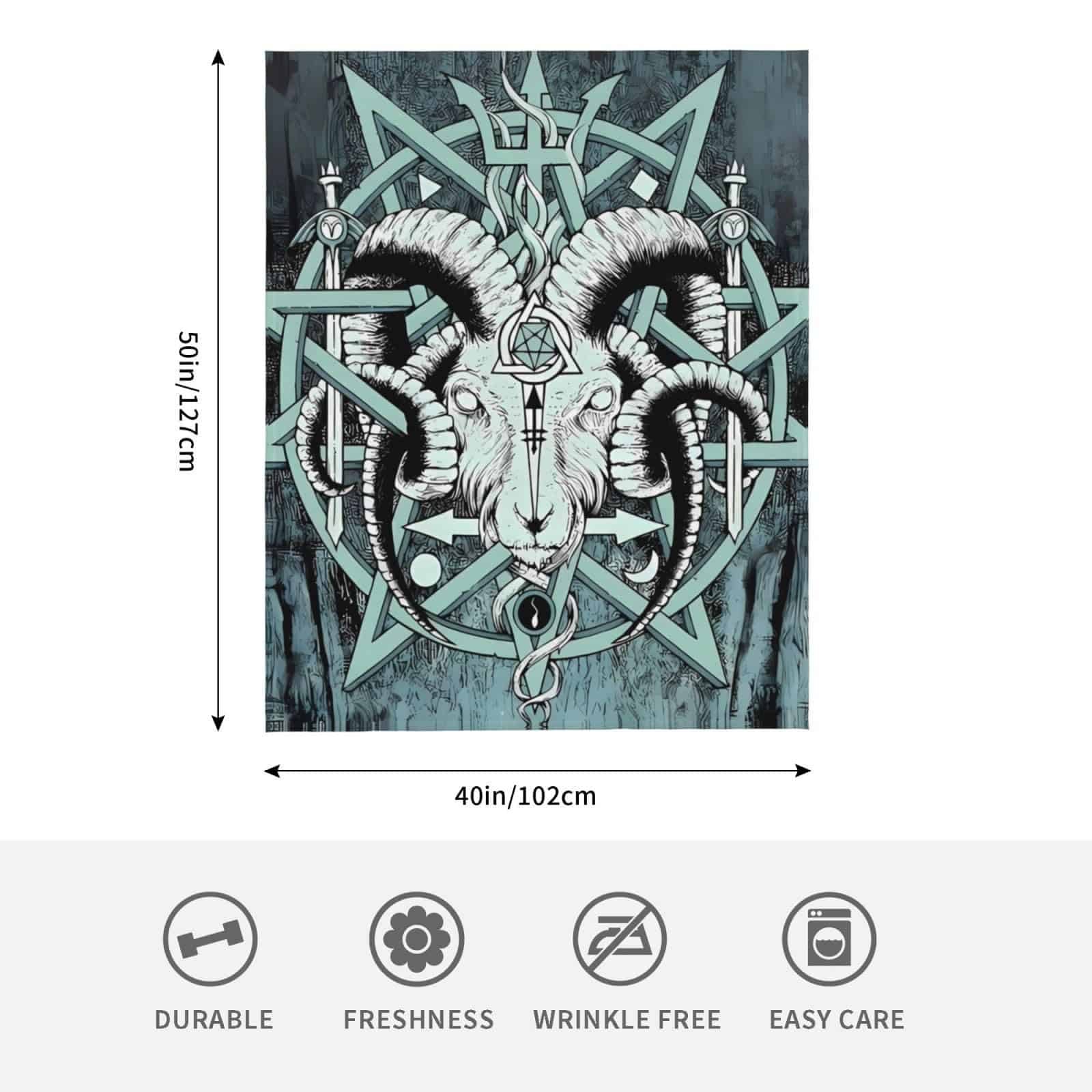 Manta de Felpa Satán y Satánico Satanismo para Sofá Silla - Imagen 5
