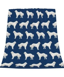 Manta de Franela con Estampado de Perros Great Pyrenees