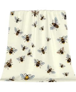 Manta de Franela con Estampado de Abejas para Sofá Silla