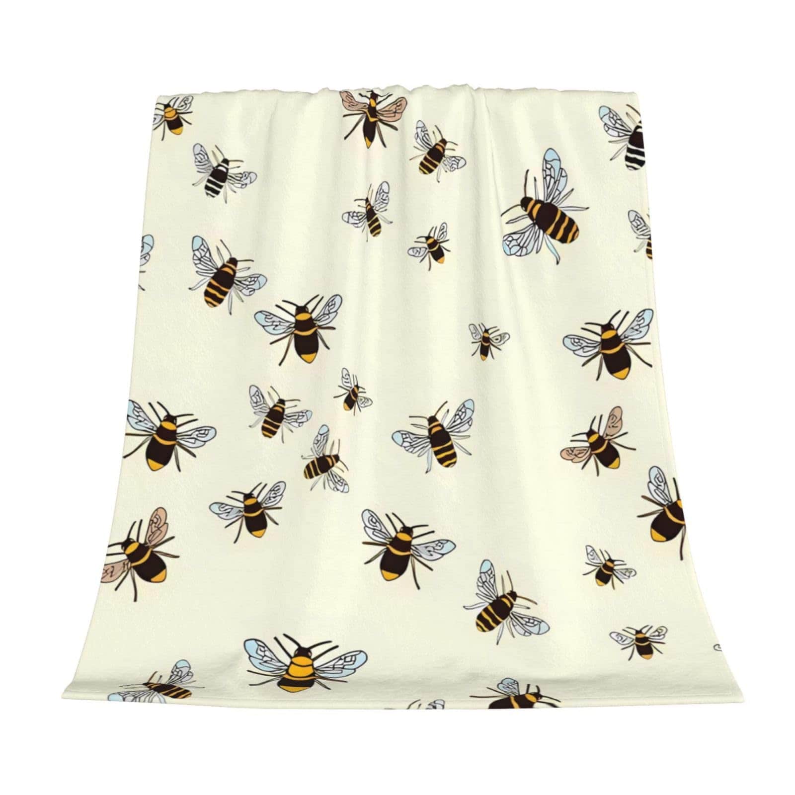 Manta de Franela con Estampado de Abejas para Sofá Silla