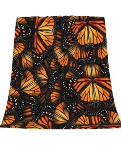 Manta de franela con mariposas monarca naranjas para sofá