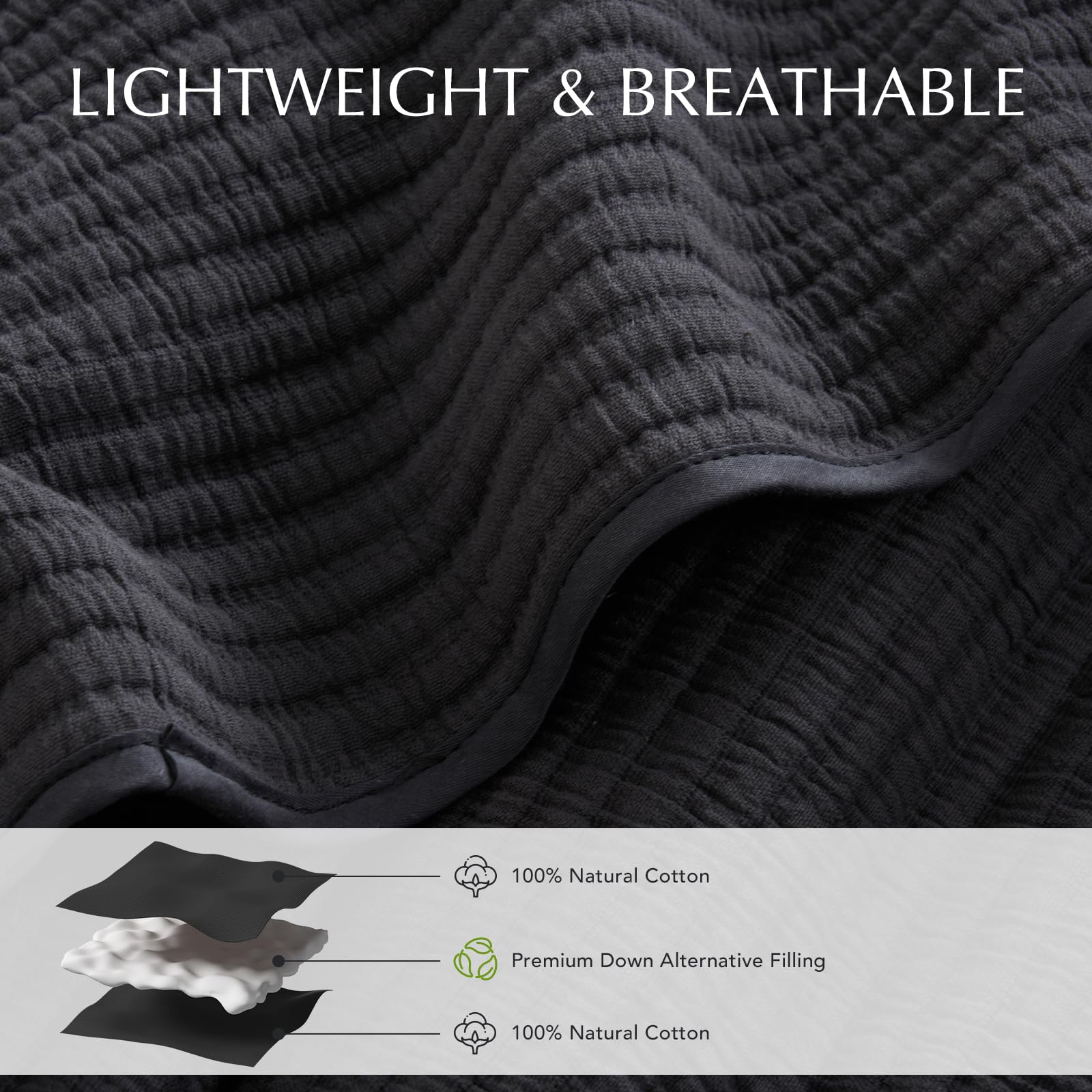 Juego de Colchas de Algodón EVERGRACE Tamaño - Imagen 4