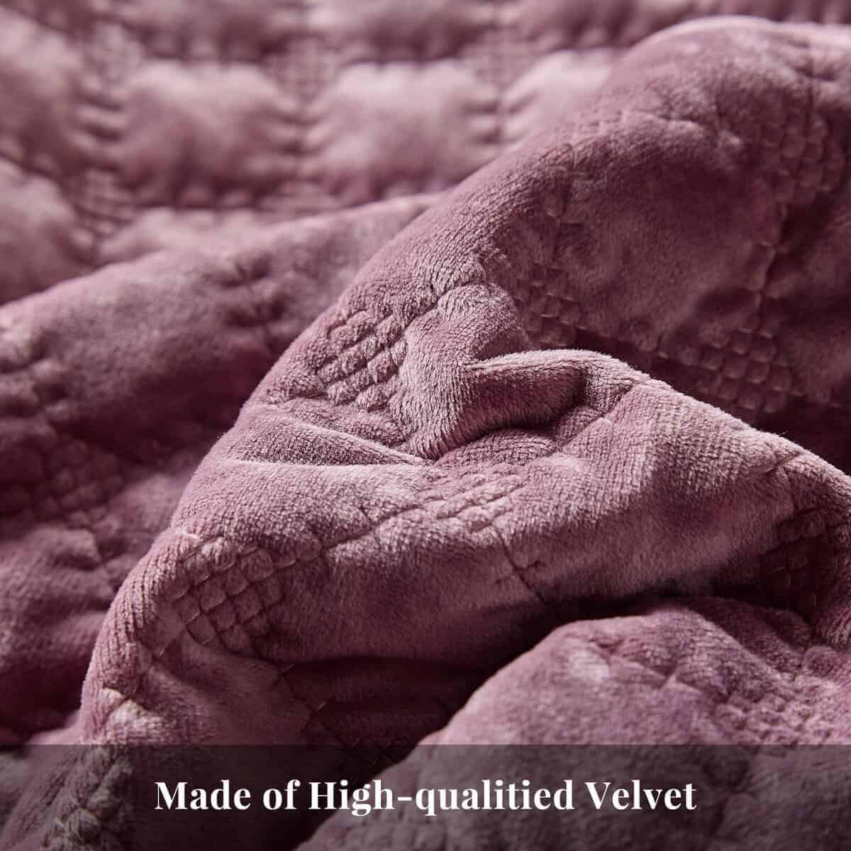 Colcha de Terciopelo WARMDERN Queen Size, Juego de Colcha - Imagen 5