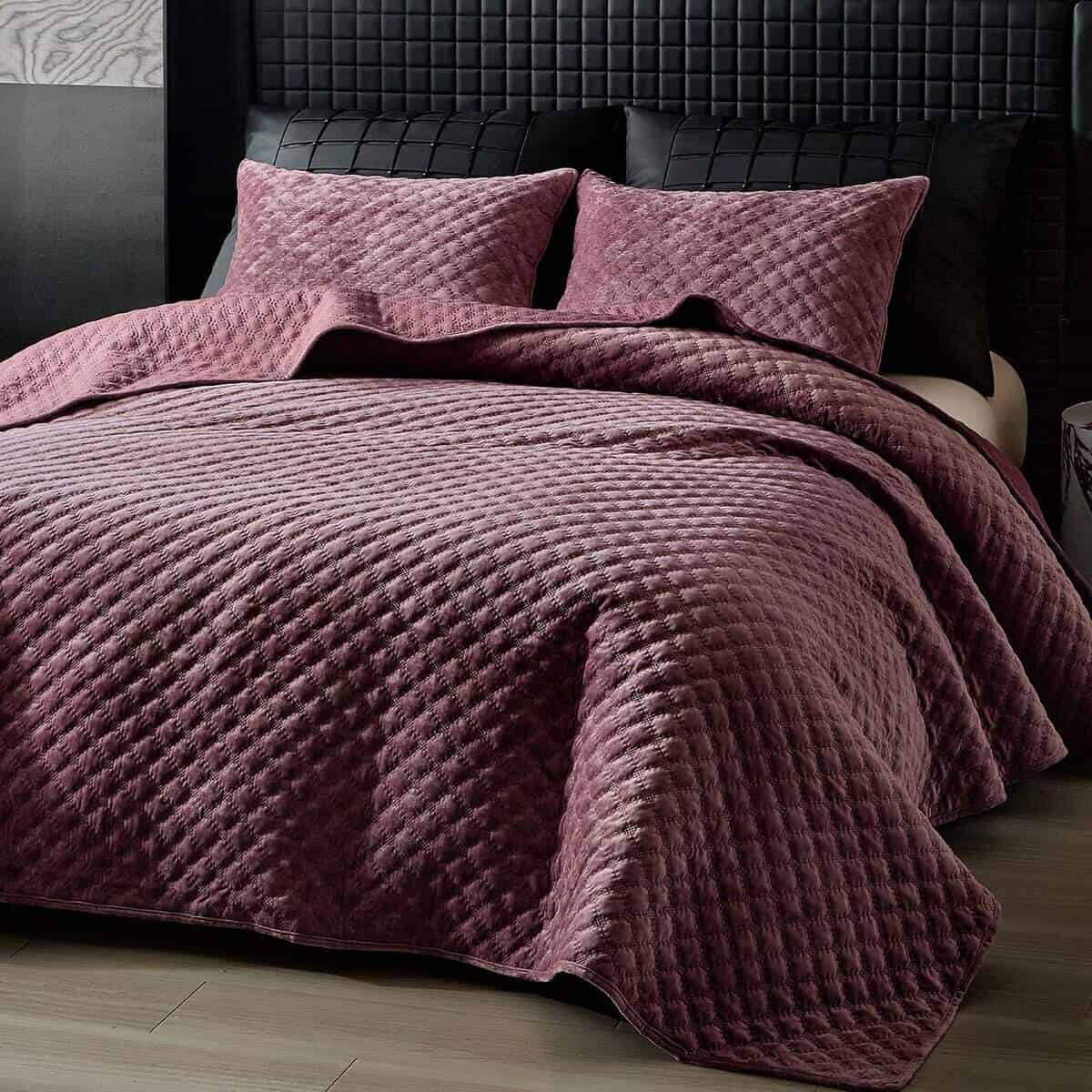 Colcha de Terciopelo WARMDERN Queen Size, Juego de Colcha - Imagen 3