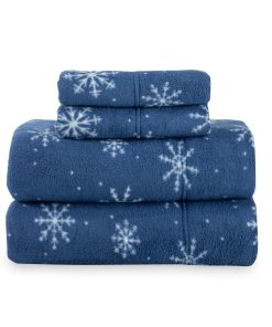 Juego de sábanas de punto de microfleece estampado ultra
