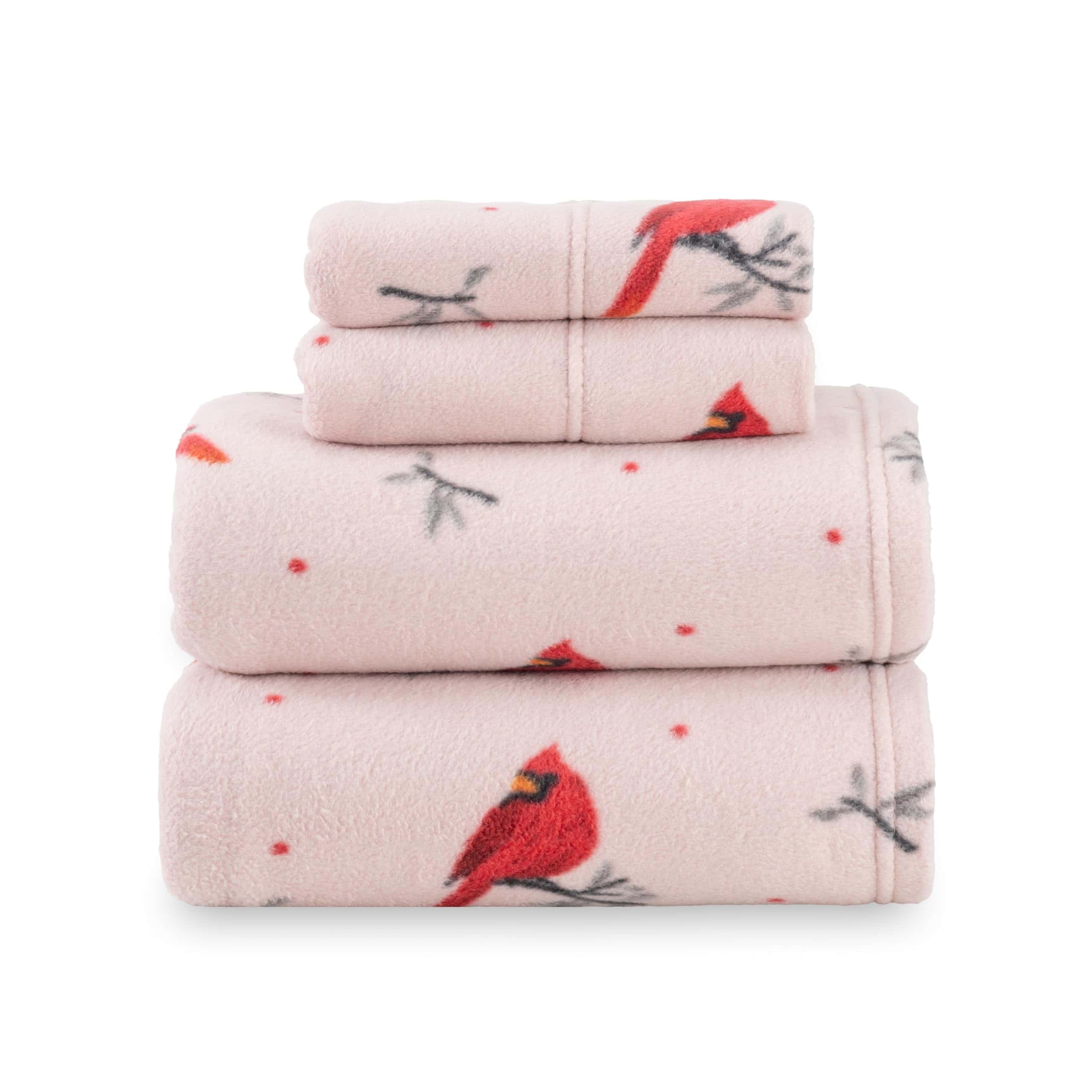 Juego de sábanas de punto de microfleece impresas ultra