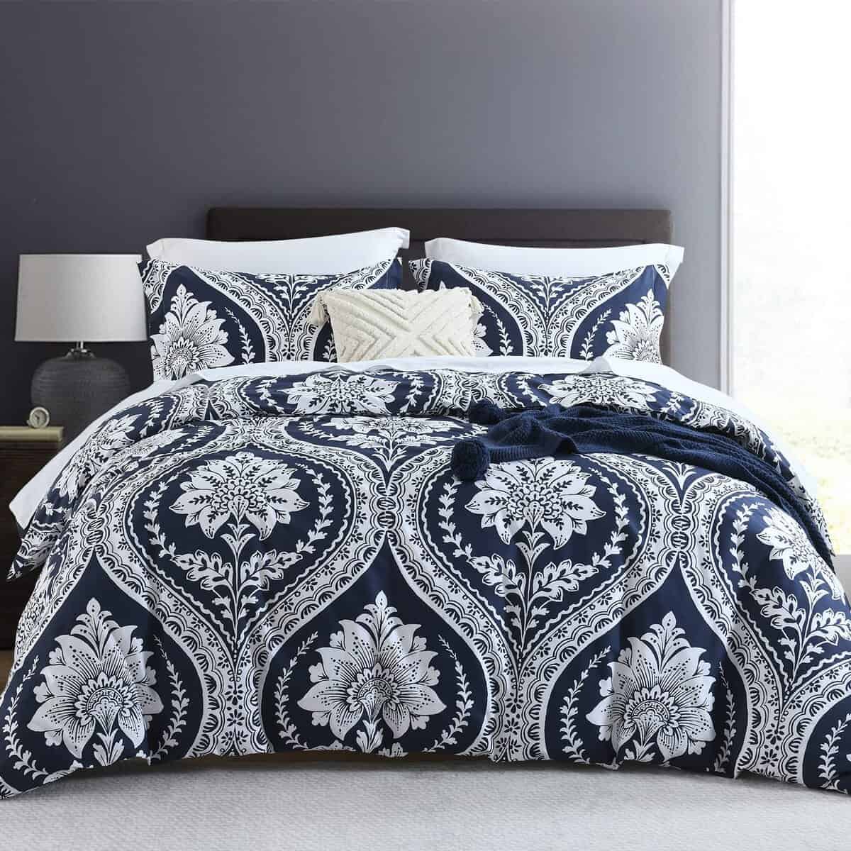 Fundas de edredón de algodón CozyDH Queen - 100% algodón