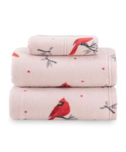 Juego de sábanas de punto de microfleece impreso ultra