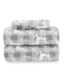 Juego de sábanas de microfranela tricotada ultra suave de