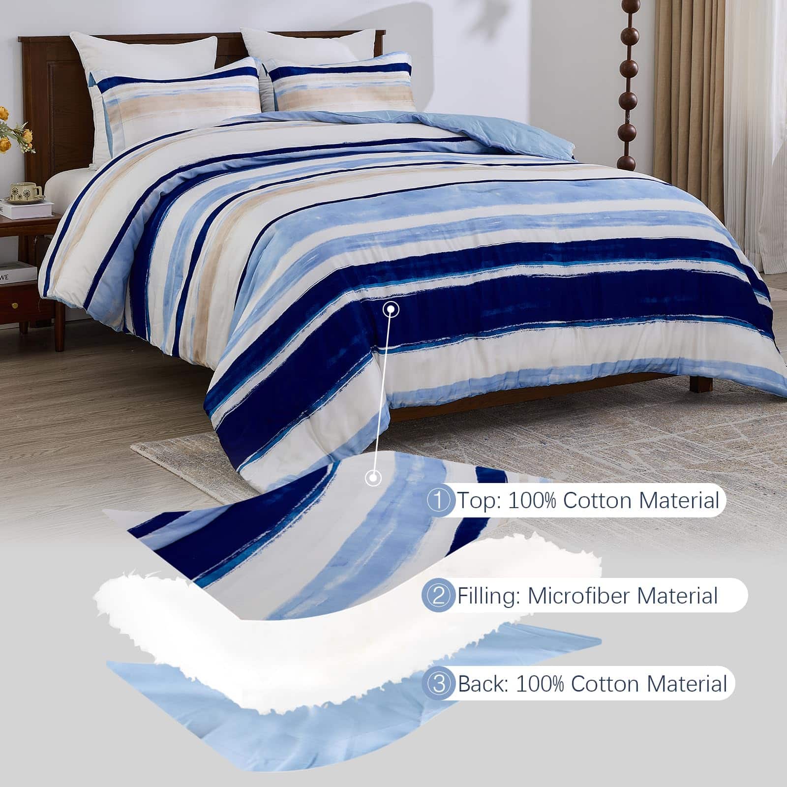 Edredones tamaño King EWlinens, Juegos de Edredones para - Imagen 5