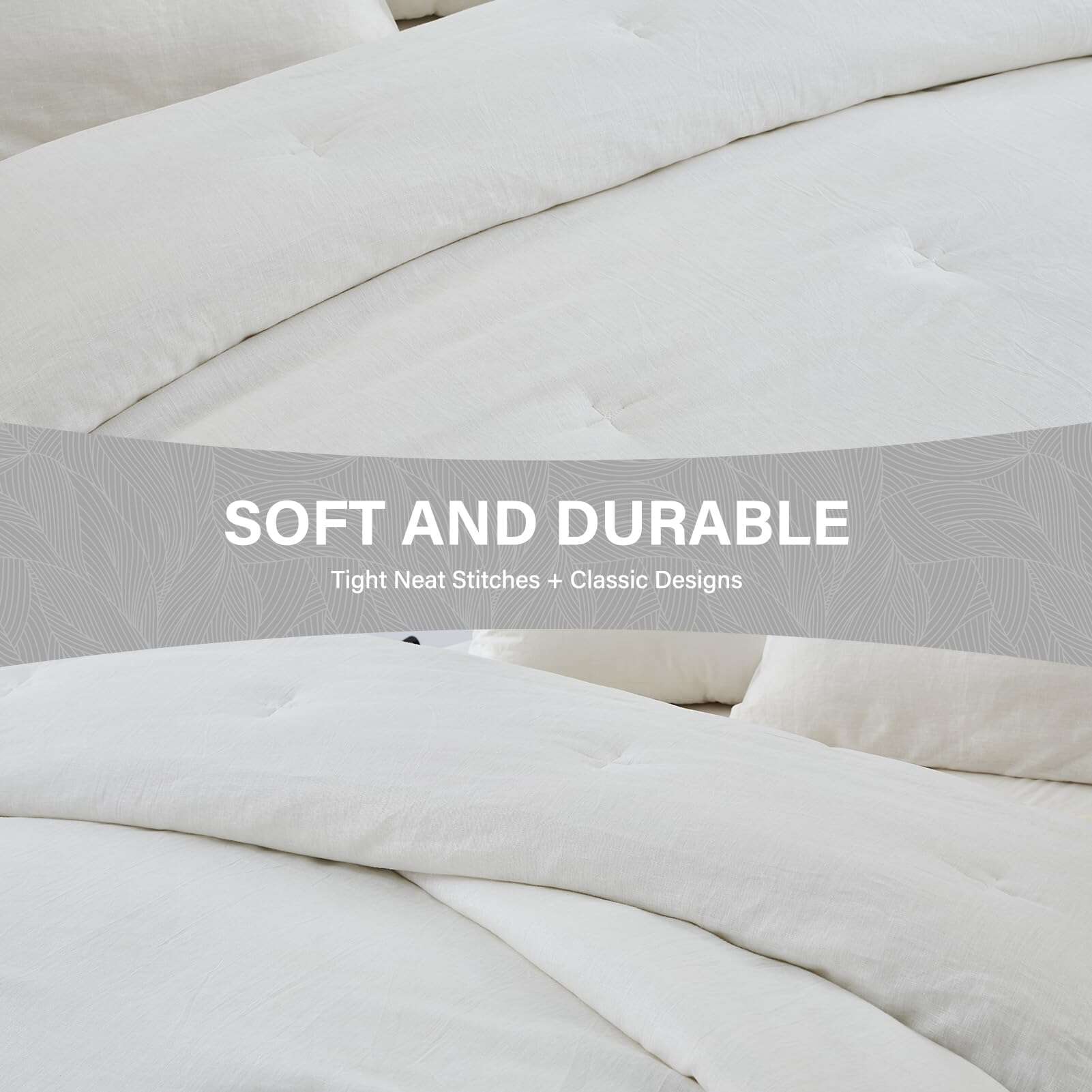 Juego de Edredón de Lino SahSahCasa Tamaño King - 100% Lino - Imagen 6