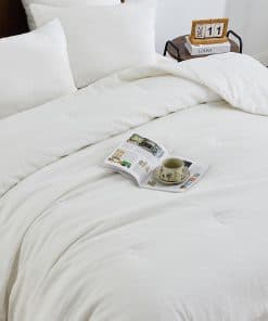 Juego de Edredón de Lino SahSahCasa Tamaño King - 100% Lino