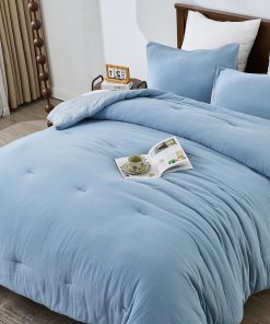 Juego de Edredón de Algodón SahSahCasa Tamaño King, Suave