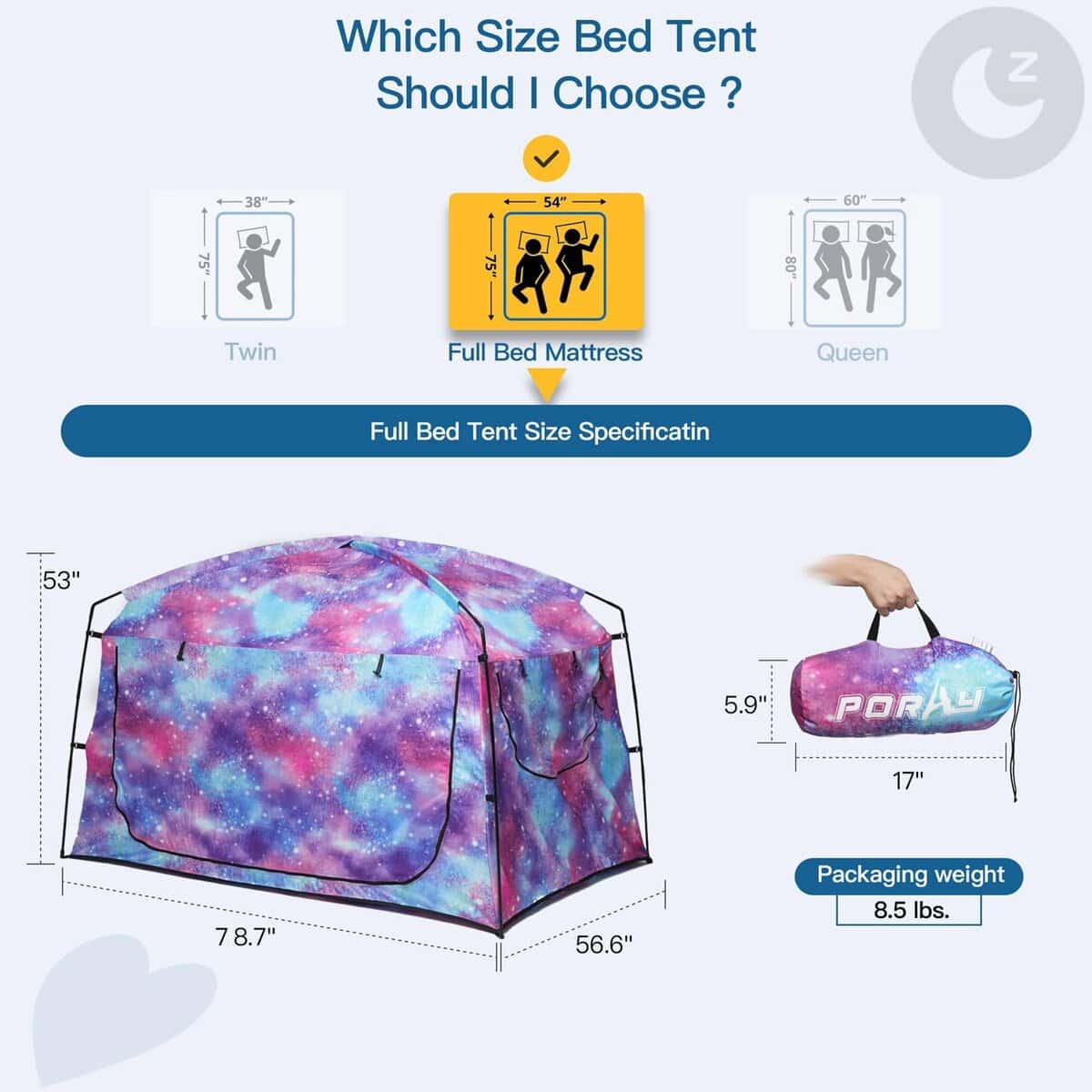 Carpa de Cama Portátil, Tienda de Privacidad para Dormir, - Imagen 5