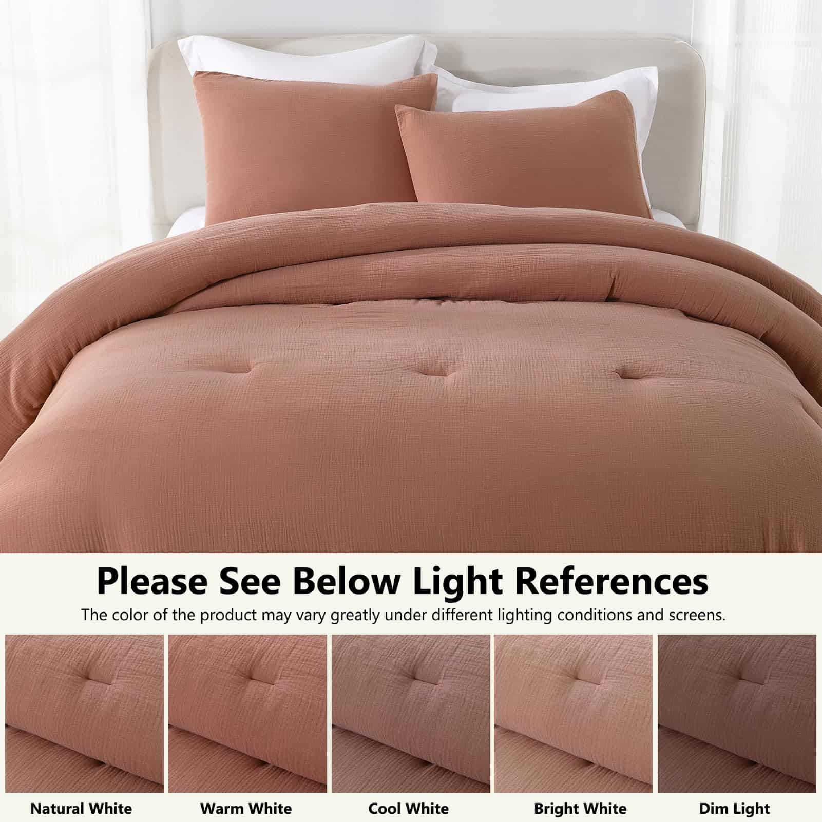 Juego de Edredón Tamaño King DUOMING en Rojo Desgastado - 3 - Imagen 9