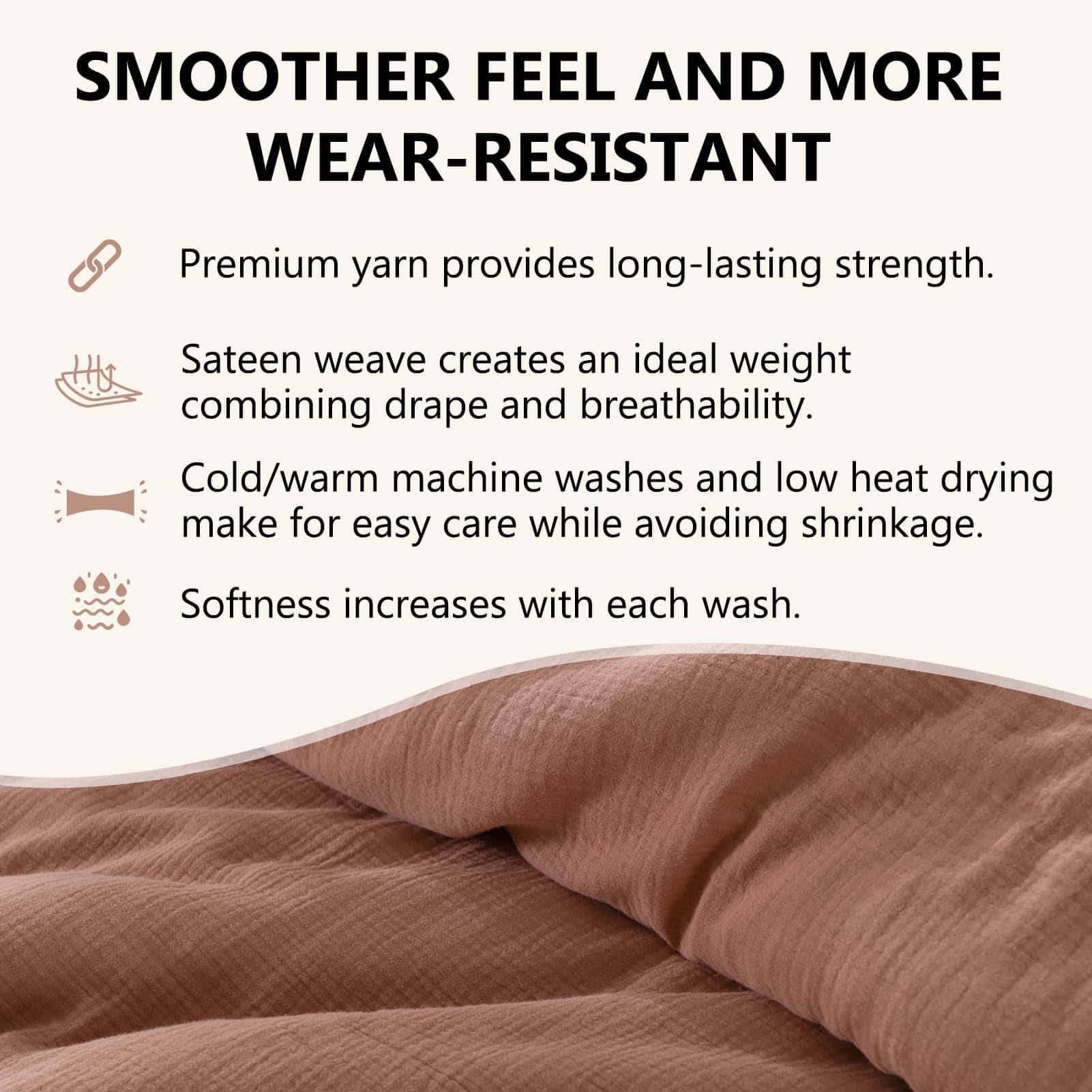 Juego de Edredón Tamaño King DUOMING en Rojo Desgastado - 3 - Imagen 6