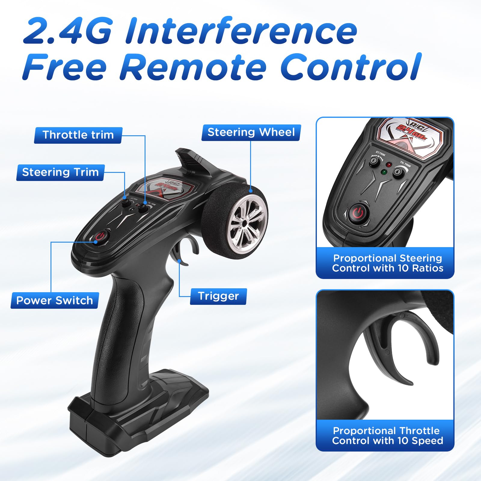 Auto RC Hobby a Escala 1/16 de SIMREX, 36 KPH Camión RC 4WD - Imagen 7