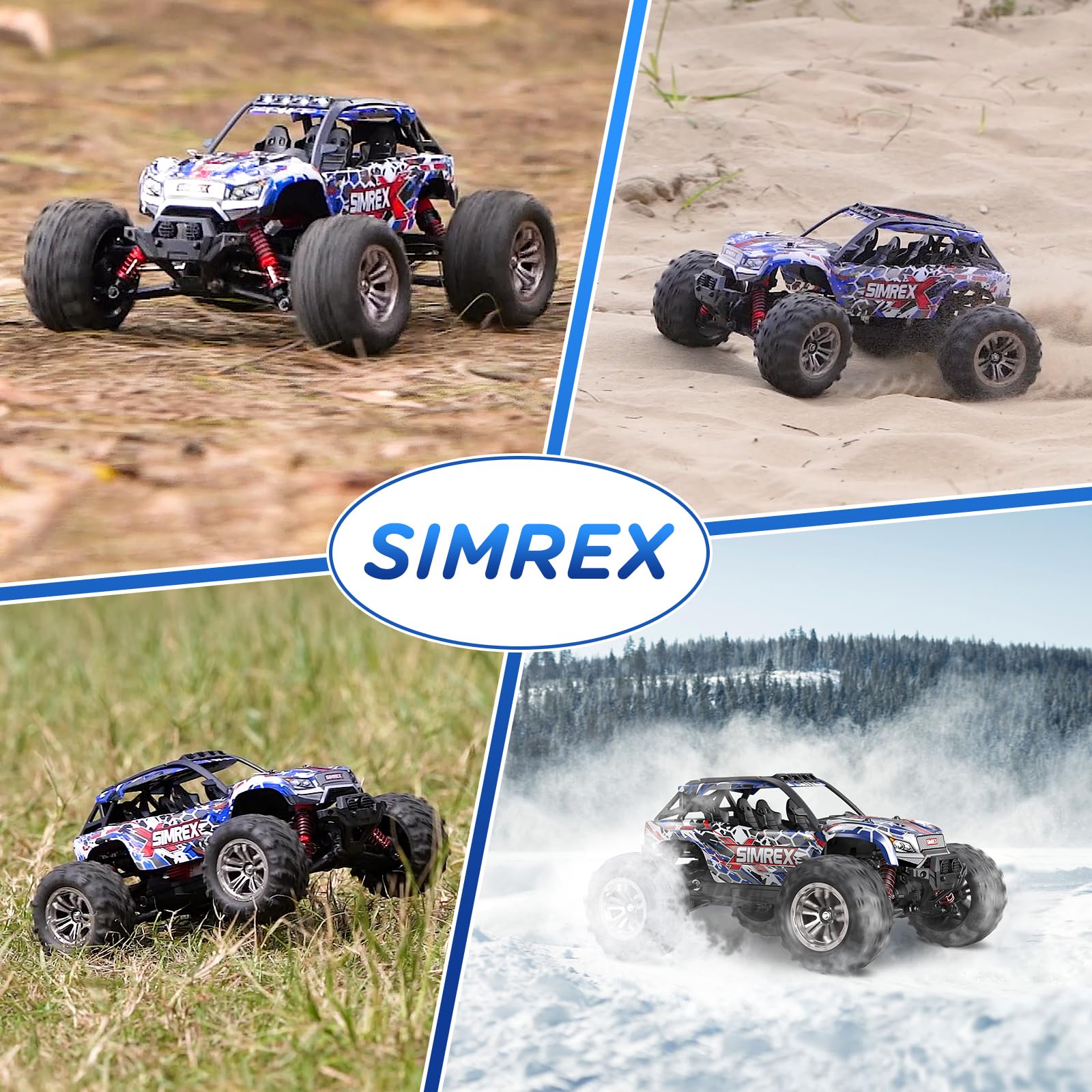 Auto RC Hobby a Escala 1/16 de SIMREX, 36 KPH Camión RC 4WD - Imagen 6