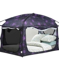 Carpa de Cama Portátil con Privacidad, Cortinas Opacas al