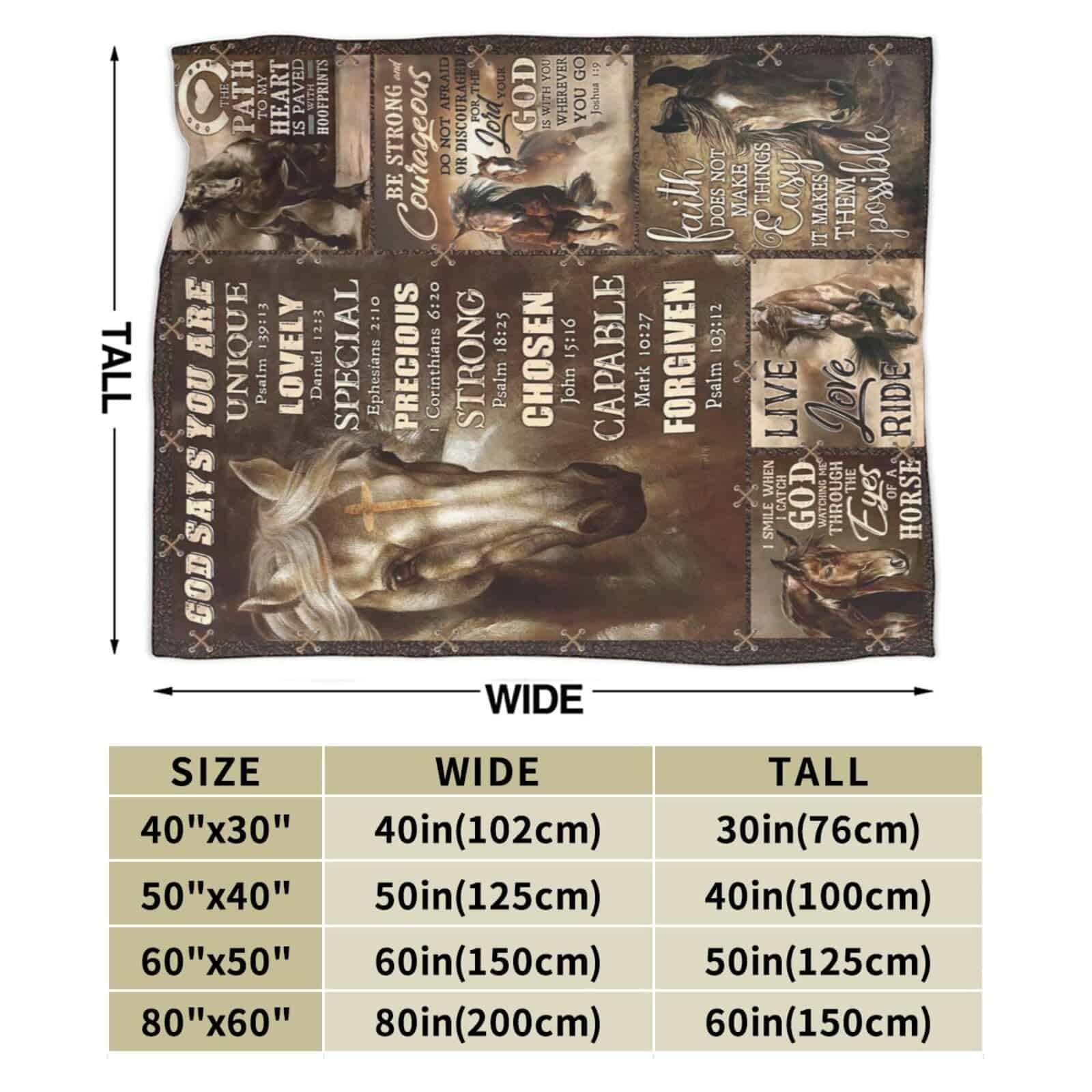 Manta Caballo Motivacional Manta de Forro Polar Cristiana - Imagen 4