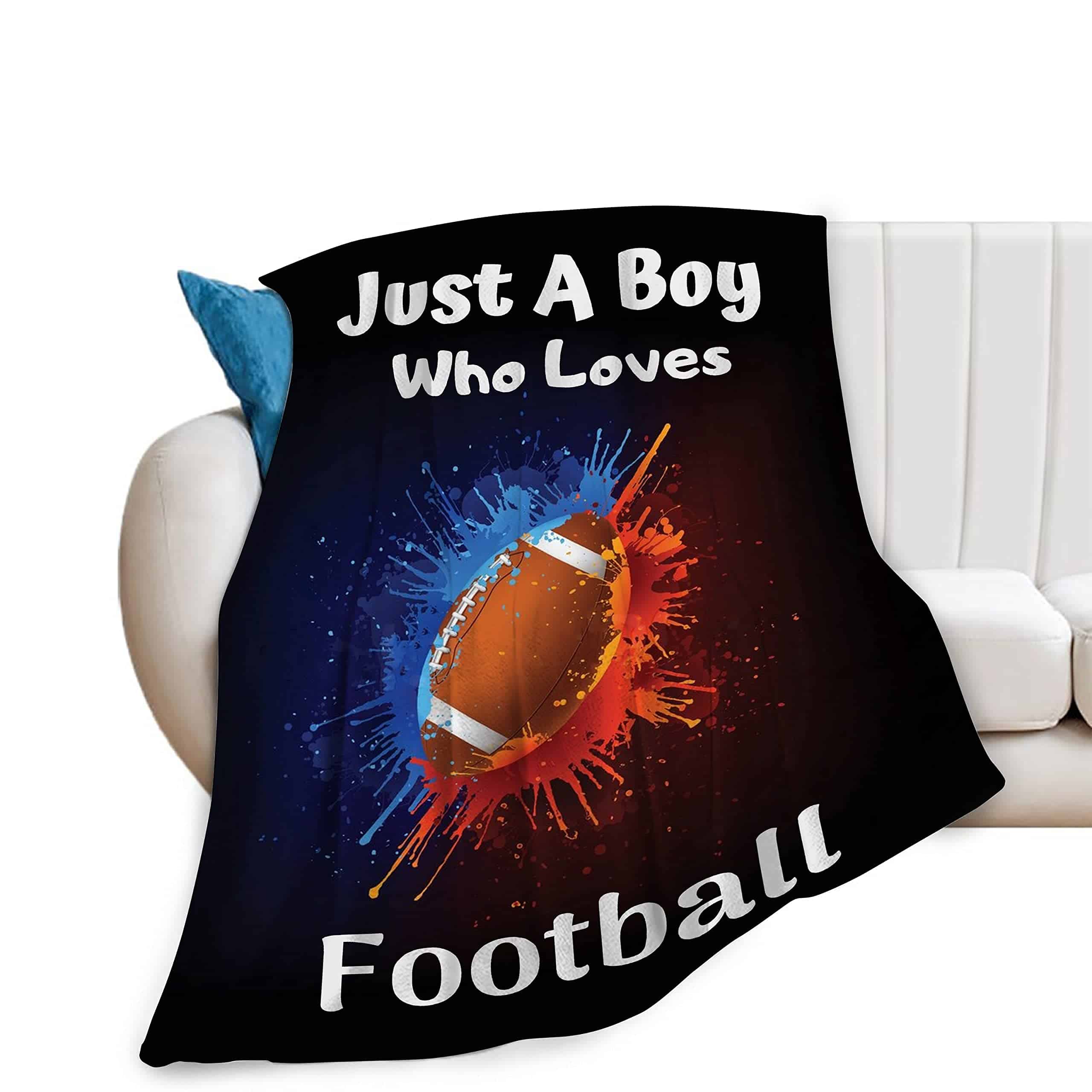 Manta de Fútbol Solo un Niño que Ama el Fútbol Mantas para