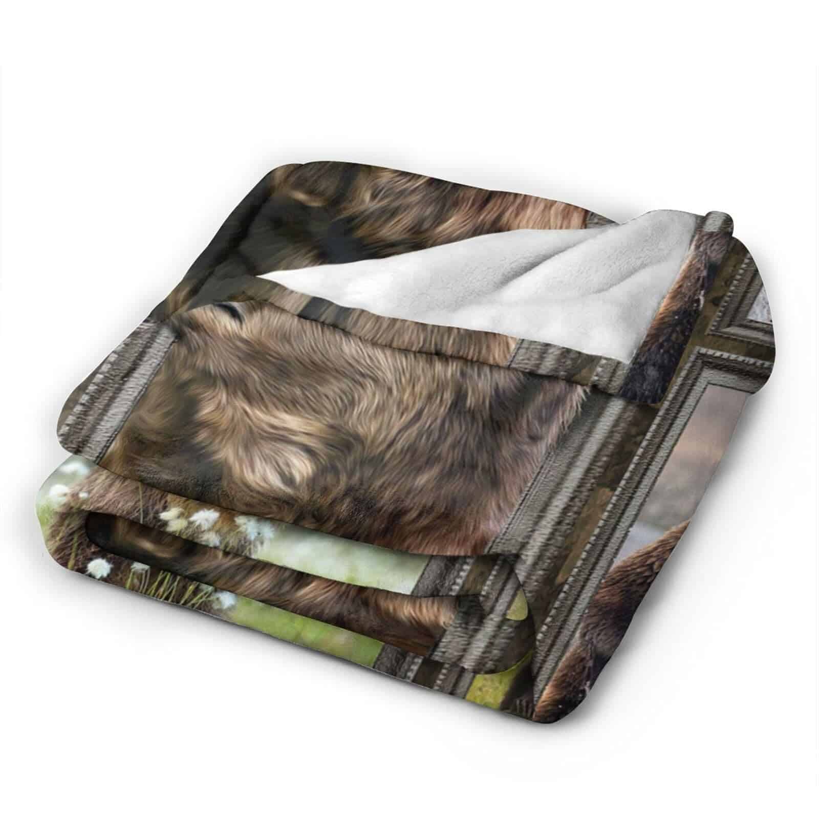 Manta de Franela de Felpa con Estampado de Animales para - Imagen 3