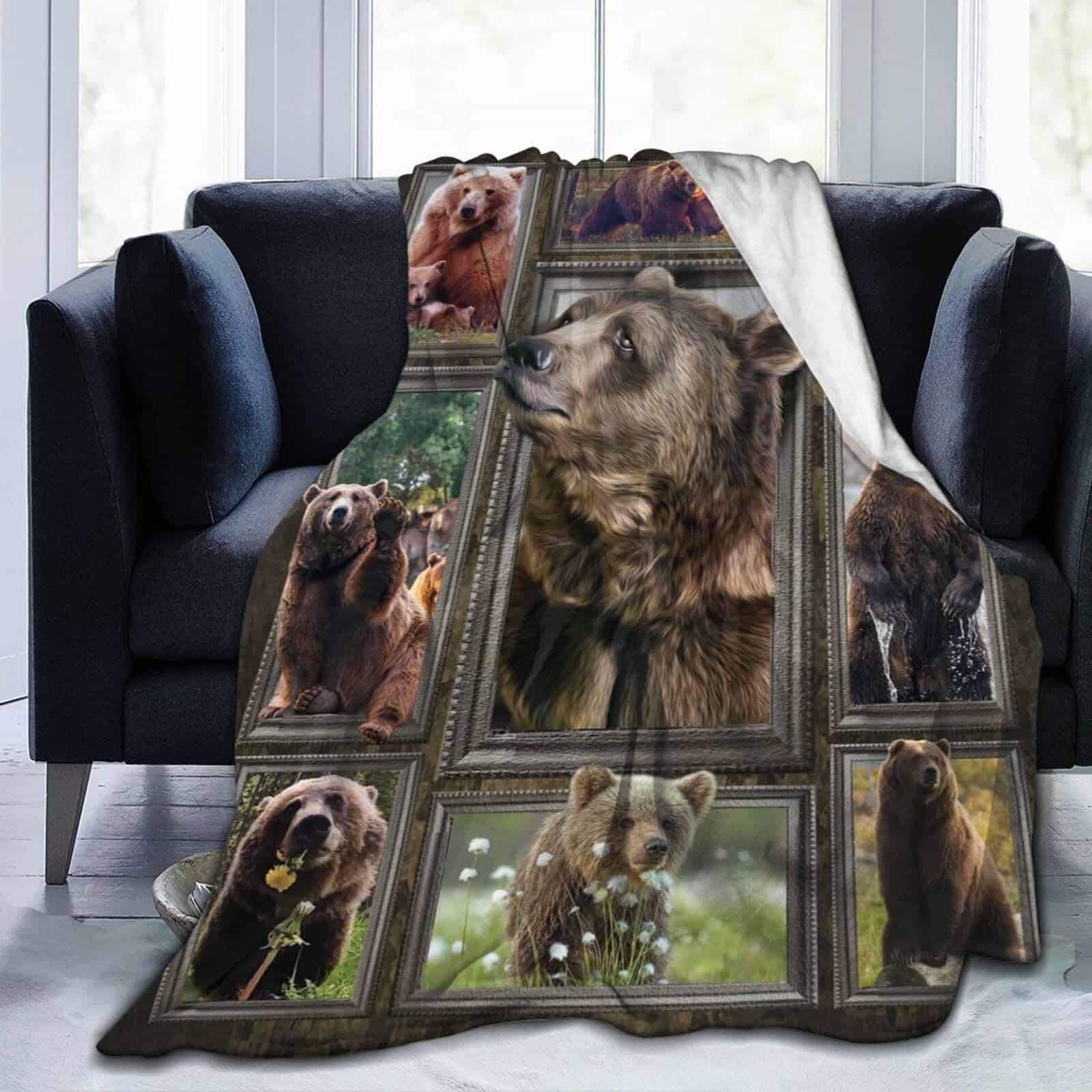 Manta de Franela de Felpa con Estampado de Animales para - Imagen 7