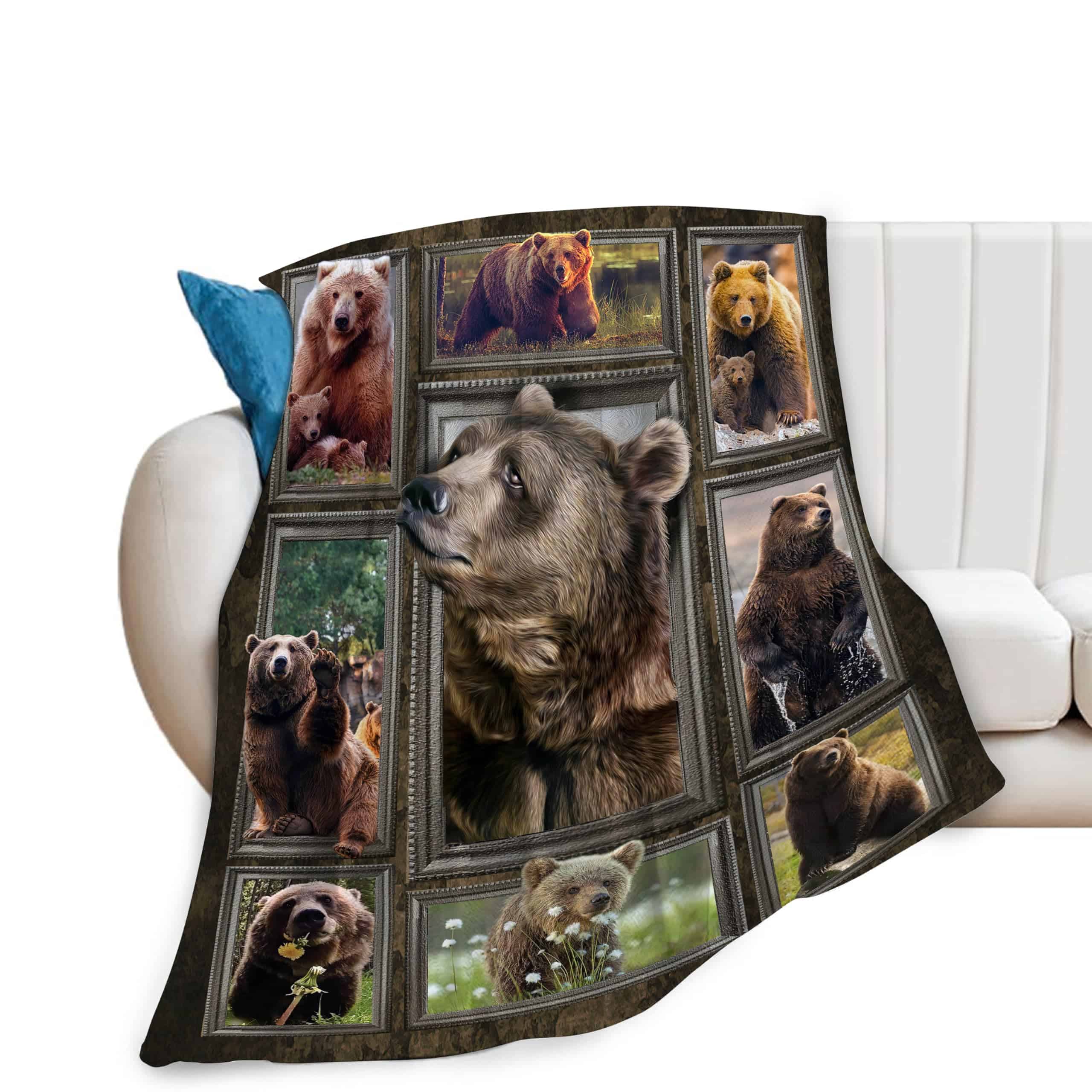 Manta de Franela de Felpa con Estampado de Animales para