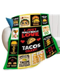 Manta de Taco de Dibujos Animados, Solo Chica Que Ama los
