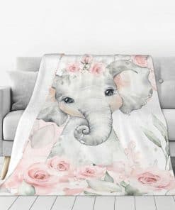 Manta de Elefante para Bebé Mantas de Guardería Decoración