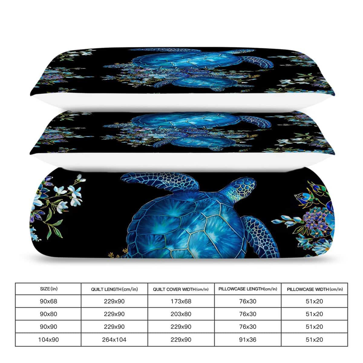 Set de Edredón Tortuga Marina Tamaño Twin, Funda de Edredón - Imagen 8