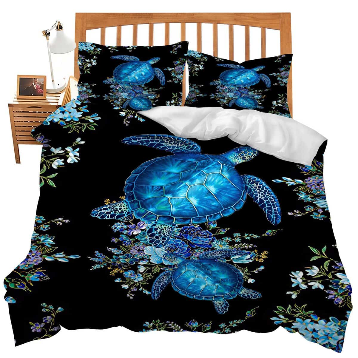 Set de Edredón Tortuga Marina Tamaño Twin, Funda de Edredón