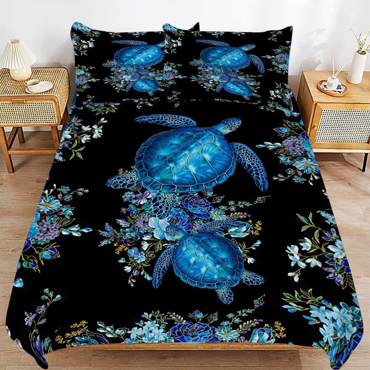 Set de Edredón Tortuga Marina Tamaño Twin, Funda de Edredón - Imagen 4