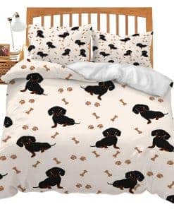 Juego de Edredón Dachshund Tamaño Completo, Funda de