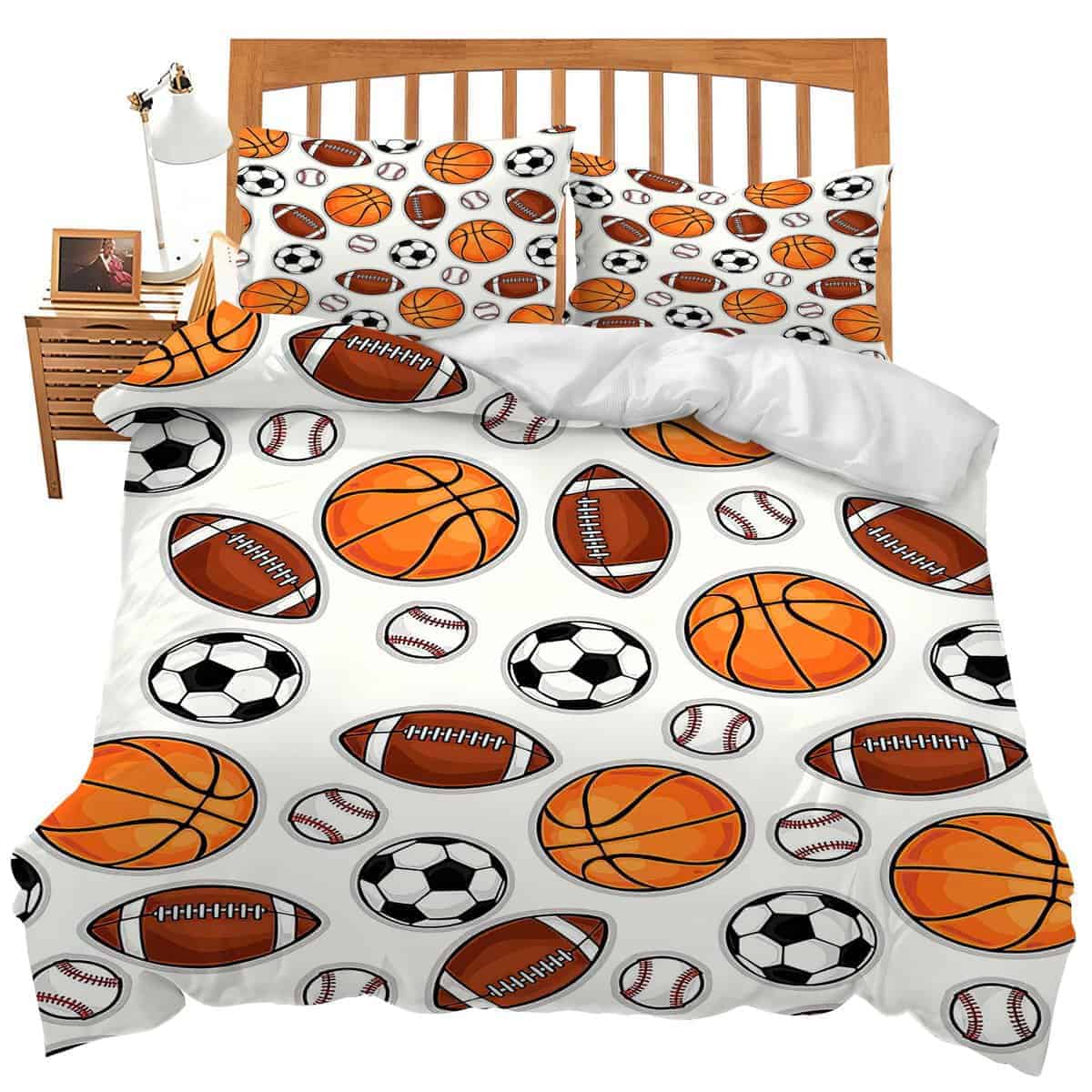 Set de edredón de béisbol baloncesto fútbol fútbol para