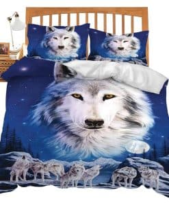 Set de edredón Rey tamaño Wolf, Funda de edredón con